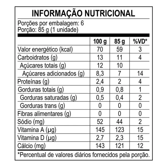 Iogurte Nestlé Morango 510g 6 Unidades
