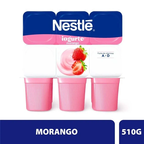 Iogurte Nestlé Morango 510g 6 Unidades