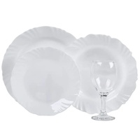 Aparelho de Jantar Opaline Pétala com Taças Nadir 16 Peças - Branco