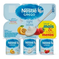 Iogurte Grego Nestlé Light 540g Tradicional Maracujá Morango