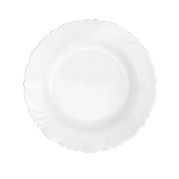 Aparelho de Jantar Opaline Pétala com Taças Nadir 16 Peças - Branco